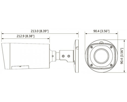 Уличная цилиндрическая CVI видеокамера DH-HAC-HFW1200RP-VF-IRE6