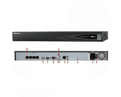 4-х канальный IP видеорегистратор DS-7604NI-SE/P
